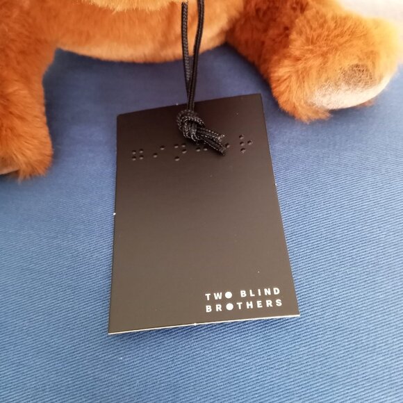 Braille Guide Dog Ginger Reindeer Two Blind Brothers NWT Plush Service Animal 9" - Picture 5 of 9